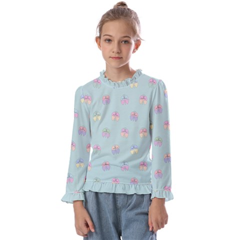 Butterfly-15 Kids  Frill Detail Tee by nateshop