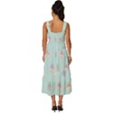 Butterfly-15 Square Neckline Tiered Midi Dress View4