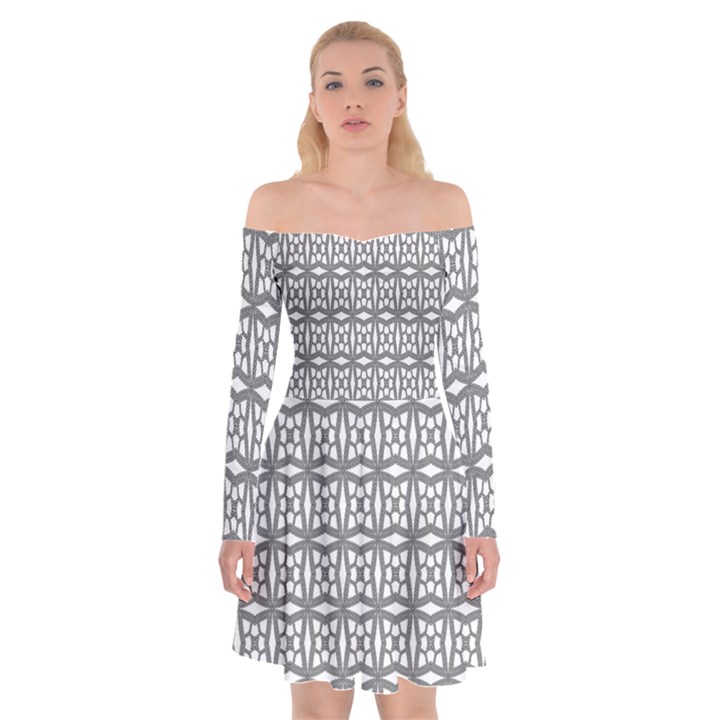 Celtic-knot 01 Off Shoulder Skater Dress