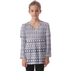 Celtic-knot 01 Kids  V Neck Casual Top by nateshop