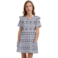 Celtic-knot 01 Kids  Frilly Sleeves Pocket Dress by nateshop