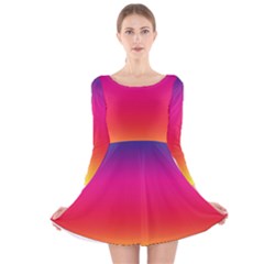 Spectrum Long Sleeve Velvet Skater Dress by nateshop