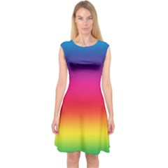 Spectrum Capsleeve Midi Dress by nateshop