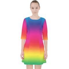 Spectrum Quarter Sleeve Pocket Dress by nateshop