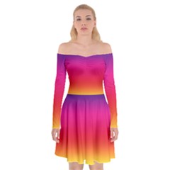 Spectrum Off Shoulder Skater Dress by nateshop