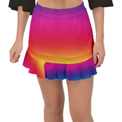 Spectrum Fishtail Mini Chiffon Skirt by nateshop