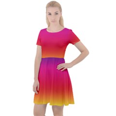 Spectrum Cap Sleeve Velour Dress  by nateshop