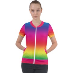 Spectrum Short Sleeve Zip Up Jacket by nateshop