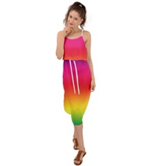 Spectrum Waist Tie Cover Up Chiffon Dress by nateshop