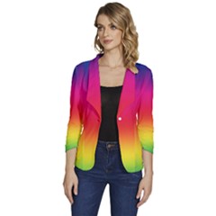 Spectrum Women s One-button 3/4 Sleeve Short Jacket