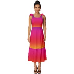 Spectrum Tie-strap Tiered Midi Chiffon Dress by nateshop