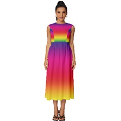 Spectrum Sleeveless Round Neck Midi Dress by nateshop