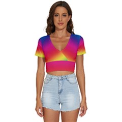 Spectrum V-neck Crop Top by nateshop