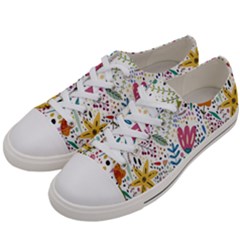 Flowers-484 Women s Low Top Canvas Sneakers