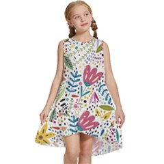 Flowers-484 Kids  Frill Swing Dress by nateshop