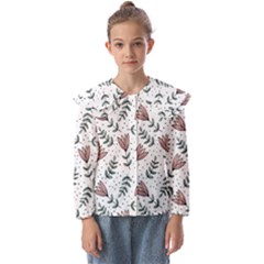 Flowers-49 Kids  Peter Pan Collar Blouse by nateshop