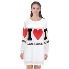 I Love Lawrence Long Sleeve Chiffon Shift Dress  by ilovewhateva