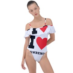 I Love Lawrence Frill Detail One Piece Swimsuit by ilovewhateva