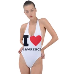 I Love Lawrence Backless Halter One Piece Swimsuit