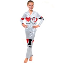 I Love Lawrence Kid s Satin Long Sleeve Pajamas Set by ilovewhateva