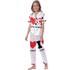 I Love Lawrence Kids  Satin Short Sleeve Pajamas Set by ilovewhateva