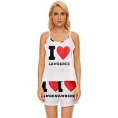 I Love Lawrence Satin Pajama Short Set by ilovewhateva