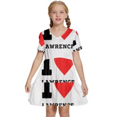 I Love Lawrence Kids  Short Sleeve Tiered Mini Dress by ilovewhateva