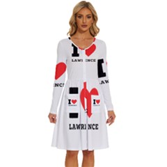 I Love Lawrence Long Sleeve Dress With Pocket by ilovewhateva