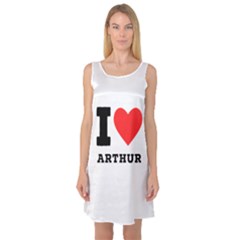 I Love Arthur Sleeveless Satin Nightdress by ilovewhateva