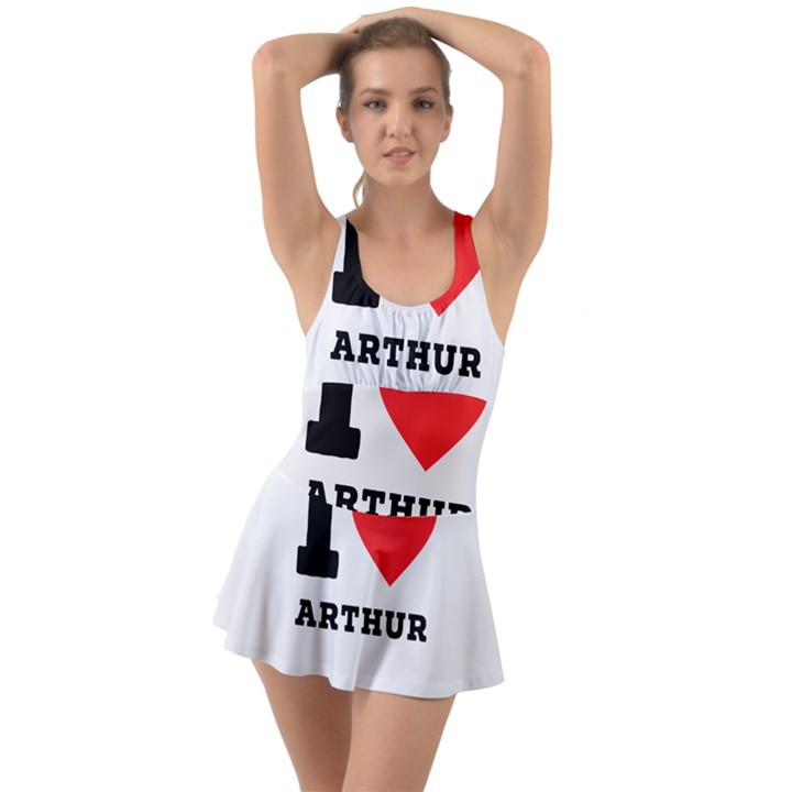 I love arthur Ruffle Top Dress Swimsuit