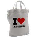 I love arthur Canvas Messenger Bag View2