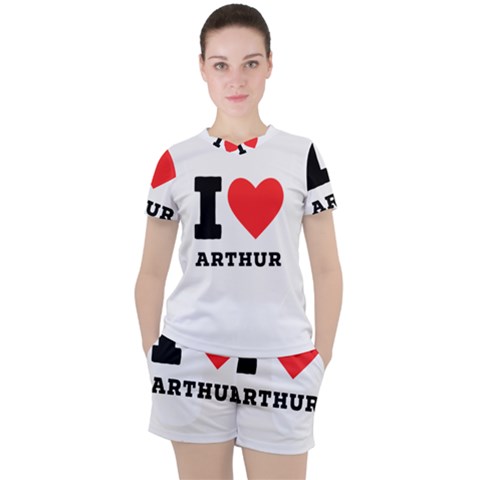 I Love Arthur Women s Tee And Shorts Set by ilovewhateva