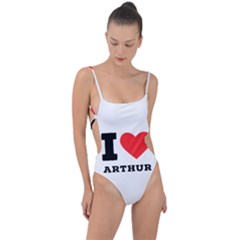 I Love Arthur Tie Strap One Piece Swimsuit by ilovewhateva