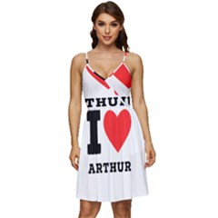 I Love Arthur V-neck Pocket Summer Dress  by ilovewhateva