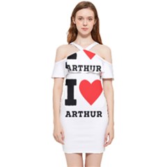 I Love Arthur Shoulder Frill Bodycon Summer Dress by ilovewhateva