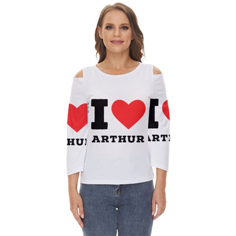 I Love Arthur Cut Out Wide Sleeve Top by ilovewhateva