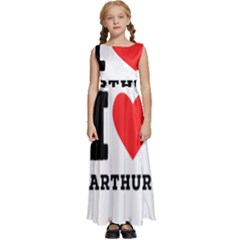 I Love Arthur Kids  Satin Sleeveless Maxi Dress by ilovewhateva