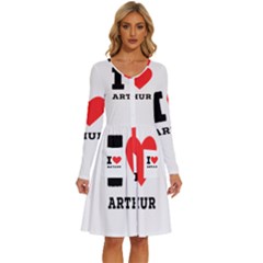 I Love Arthur Long Sleeve Dress With Pocket by ilovewhateva