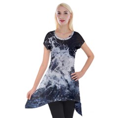 Tempestuous Beauty Art Print Short Sleeve Side Drop Tunic by dflcprintsclothing