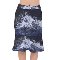 Tempestuous Beauty Art Print Short Mermaid Skirt by dflcprintsclothing