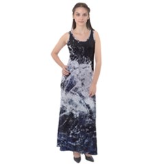 Tempestuous Beauty Art Print Sleeveless Velour Maxi Dress