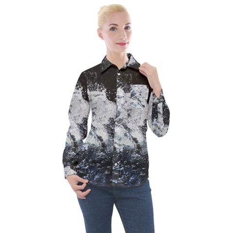 Tempestuous Beauty Art Print Women s Long Sleeve Pocket Shirt by dflcprintsclothing