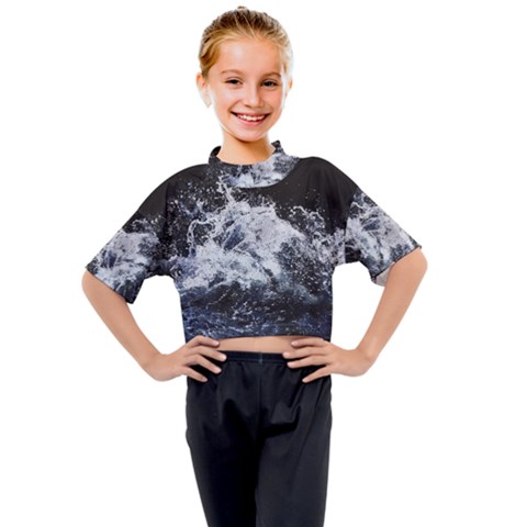 Tempestuous Beauty Art Print Kids Mock Neck Tee by dflcprintsclothing