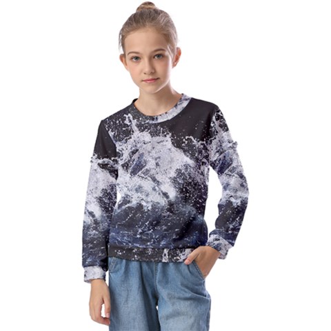 Tempestuous Beauty Art Print Kids  Long Sleeve Tee With Frill  by dflcprintsclothing