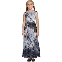 Tempestuous Beauty Art Print Kids  Satin Sleeveless Maxi Dress by dflcprintsclothing