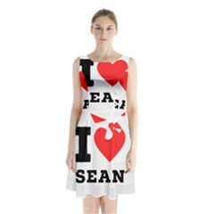 I Love Sean Sleeveless Waist Tie Chiffon Dress by ilovewhateva