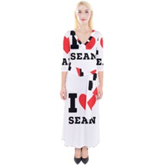 I Love Sean Quarter Sleeve Wrap Maxi Dress by ilovewhateva