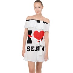 I Love Sean Off Shoulder Chiffon Dress by ilovewhateva