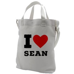 I Love Sean Canvas Messenger Bag by ilovewhateva