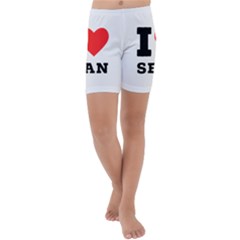 I Love Sean Kids  Lightweight Velour Capri Yoga Leggings by ilovewhateva